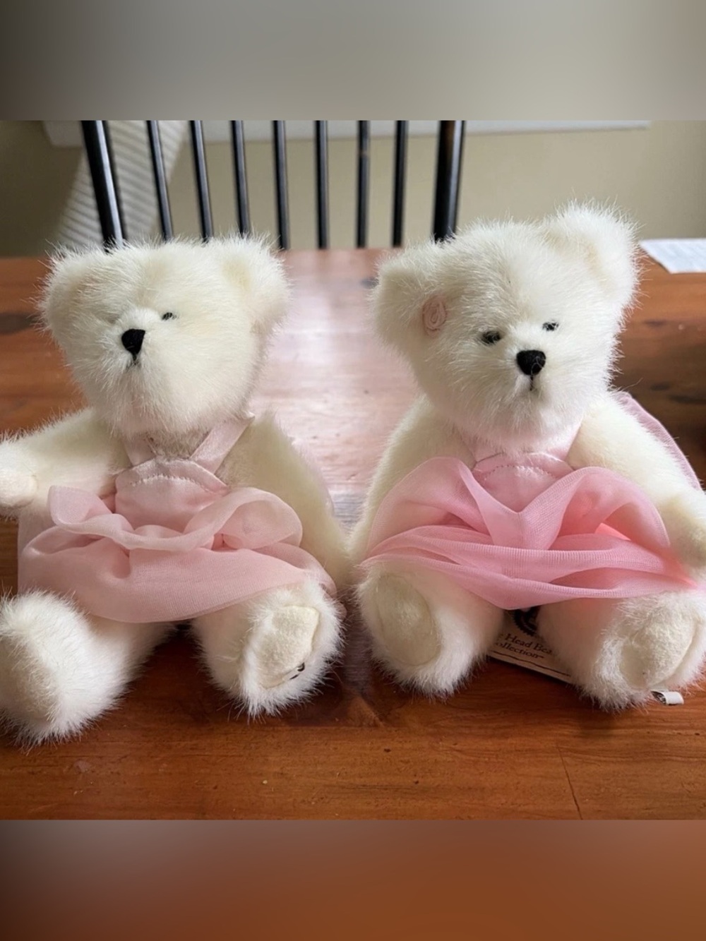 NWT Boyds Bears Ashley K Tippytoes Ballerina Teddy Bears 8.5” Set of 2 Retired
